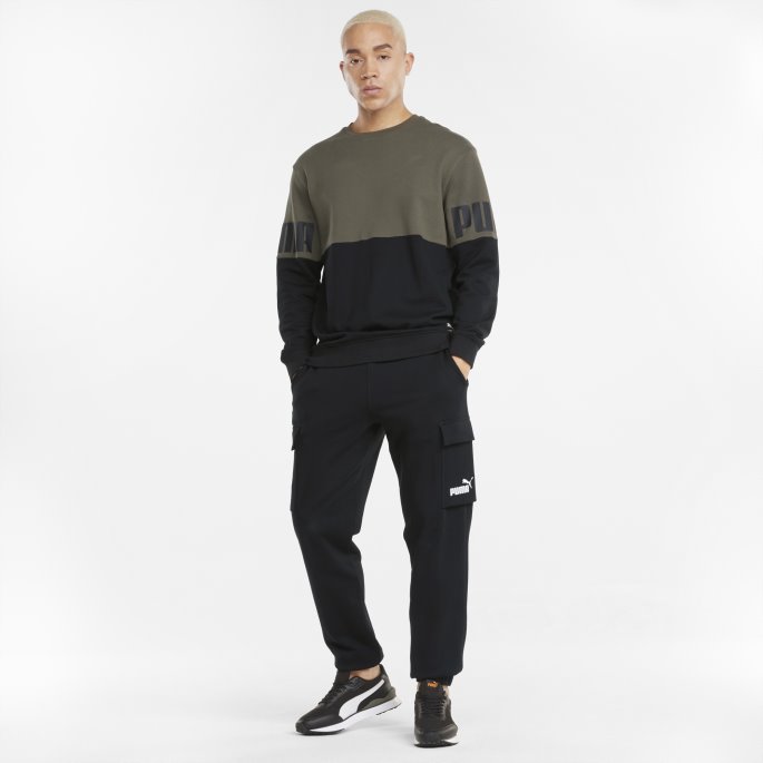 Grape Leaf Power Colourblock Rund Hals Herregenser Puma På Salg