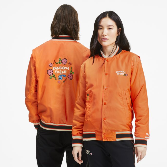 Puma På Tilbud X Randomevent Bomberjakke Vermillion Oransje