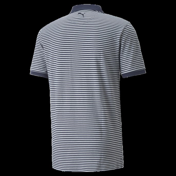 Marineblå Blazer Puma På Tilbud Signaturstripe Golfpoloskjorte For Menn