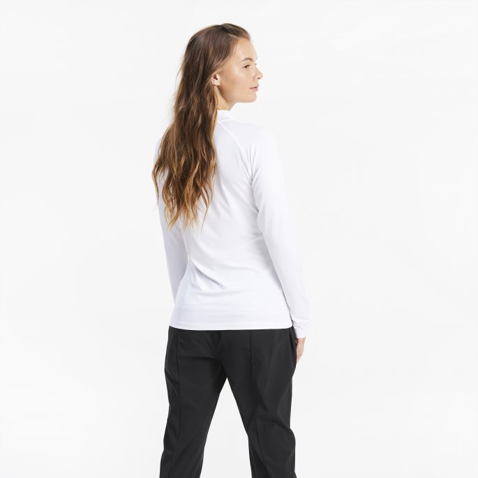 Kvinners Golf Baselayer Lys Hvit Puma På Salg