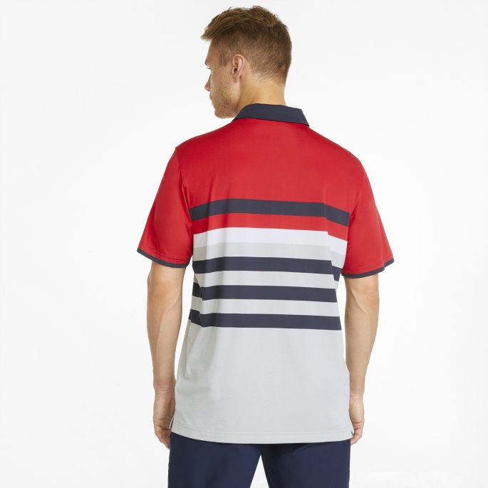 Puma På Tilbud Skipatrulje-lys Hvit Mattr Enveis Golfpoloskjorte For Menn