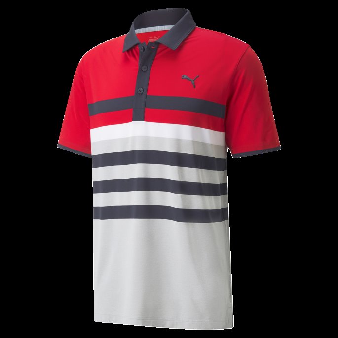 Puma På Tilbud Skipatrulje-lys Hvit Mattr Enveis Golfpoloskjorte For Menn