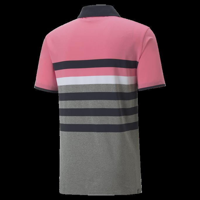 Mattr One Way Herre Golf Poloskjorte Puma På Tilbud Solnedgang Rosa-marineblå Blazer