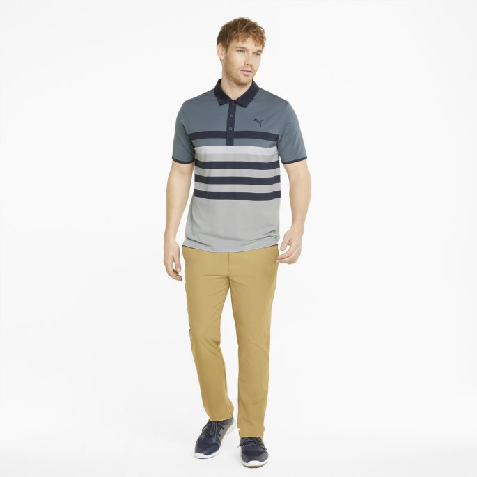Puma På Tilbud Kveld Sky-marin Blazer Mattr Enveis Golf Poloskjorte For Menn