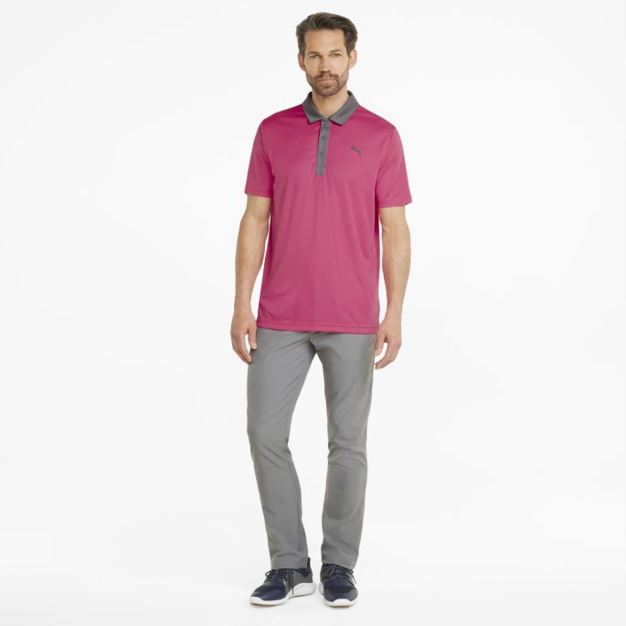 Puma På Tilbud Gamer Golf Poloskjorte For Menn Solnedgang Rosa-stille Nyanse