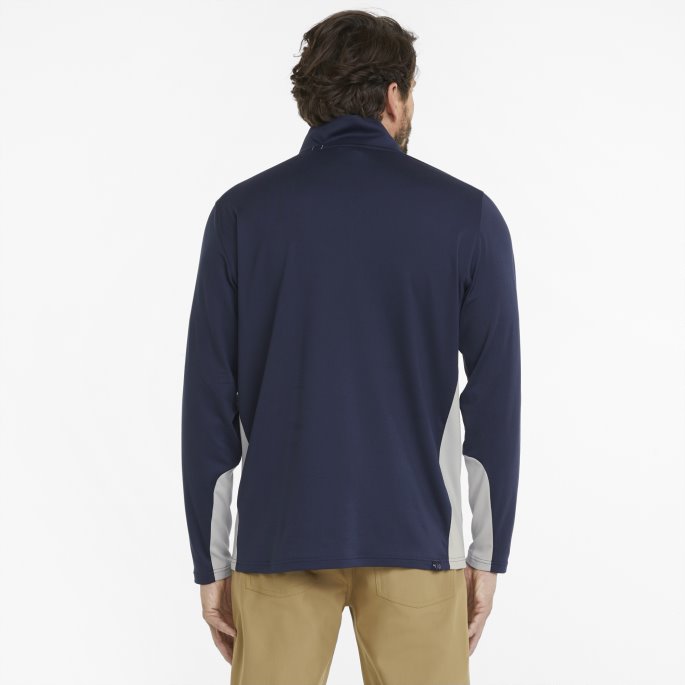 Puma På Tilbud Gamer Golfgenser Med Kvart Glidelås, Marineblå Blazer For Menn