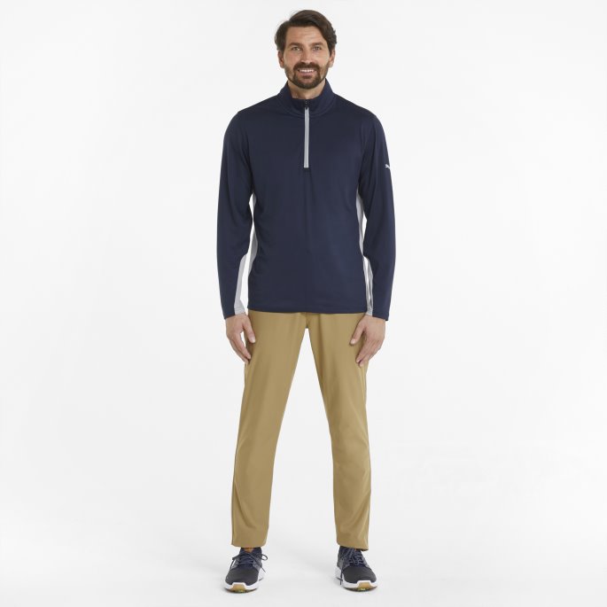 Puma På Tilbud Gamer Golfgenser Med Kvart Glidelås, Marineblå Blazer For Menn