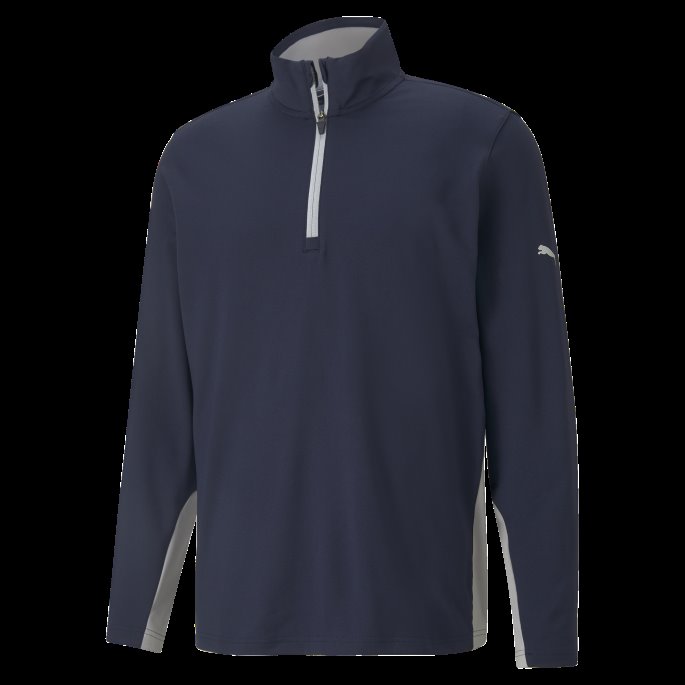 Puma På Tilbud Gamer Golfgenser Med Kvart Glidelås, Marineblå Blazer For Menn