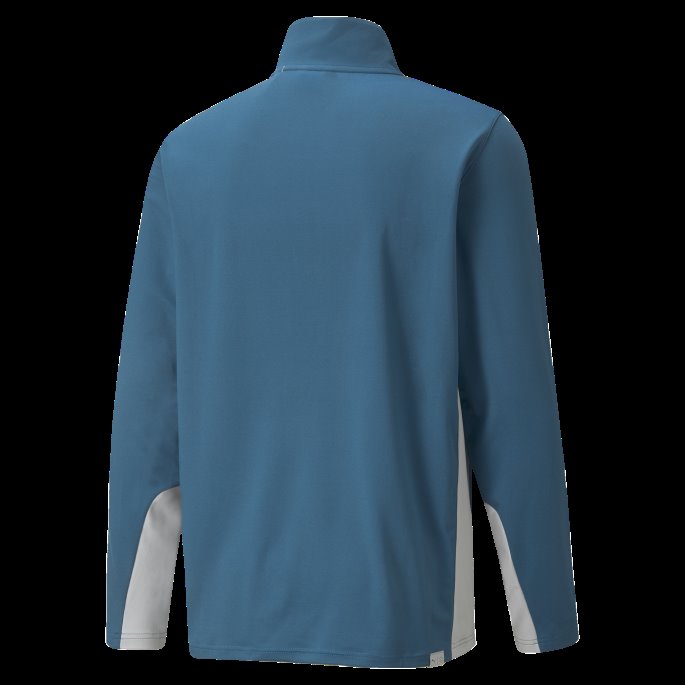 Blå Korall Gamer Golfgenser For Menn Med Kvart Glidelås Puma På Salg