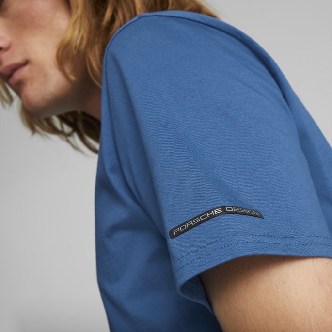 Puma På Tilbud Lake Blue Porsche Design Essensiell Herre-t-skjorte