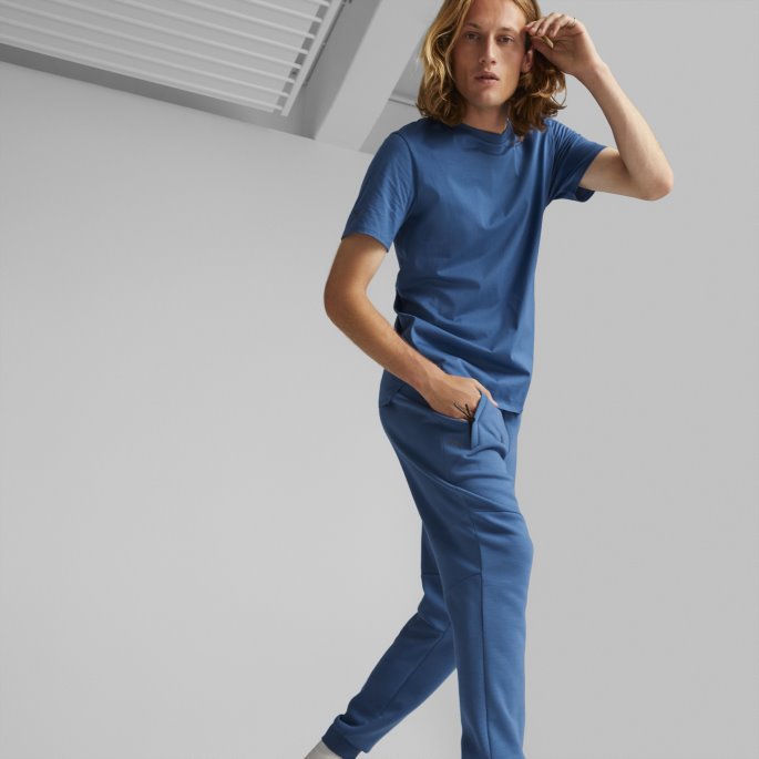 Puma På Tilbud Lake Blue Porsche Design Essensiell Herre-t-skjorte