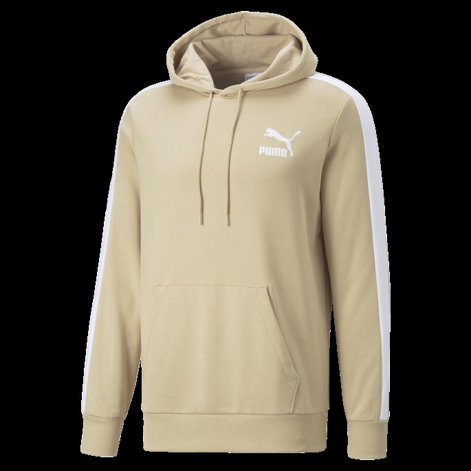 Puma På Tilbud Lys Sand Ikonisk T7 Hettegenser For Menn
