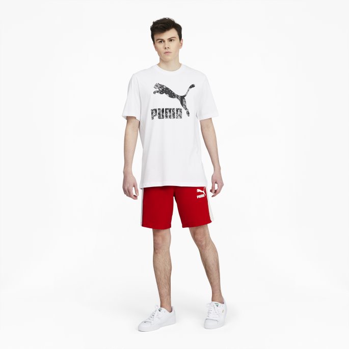 Ikoniske T7 Menns Jersey Shorts Puma På Salg Høyrisiko Rød
