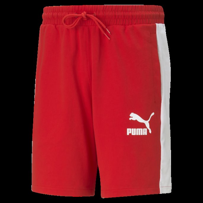 Ikoniske T7 Menns Jersey Shorts Puma På Salg Høyrisiko Rød