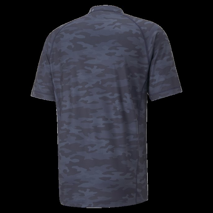 Marineblå Blazer-camo Egw Skyspunnet Matte Henley Golfpoloskjorte For Menn Puma På Salg