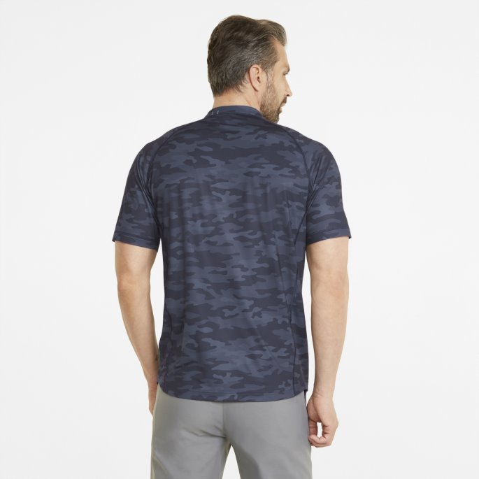 Puma På Tilbud Marine Blazer-camo Egw Skyspunnet Matte Henley Golf Poloskjorte For Menn