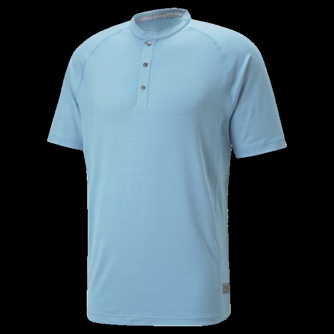 Støvete Aqua Puma På Tilbud Egw Cloudspun Mat Henley Golf Poloskjorte For Menn