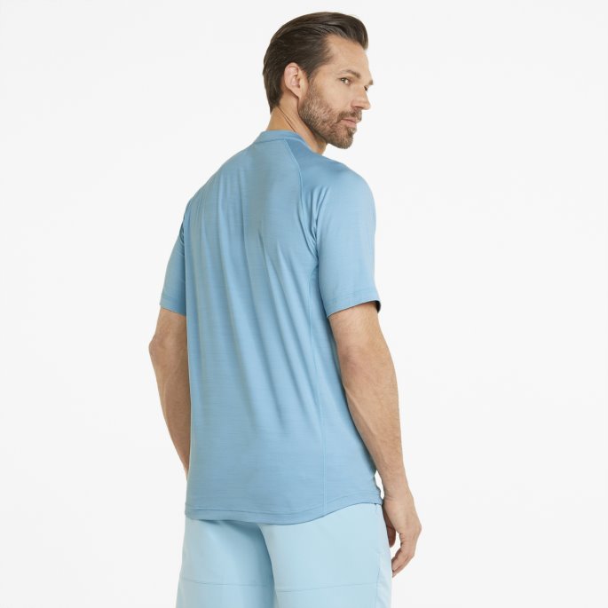 Puma På Tilbud Støvete Aqua Egw Cloudspun Mat Henley Golf Poloskjorte For Menn