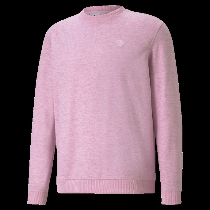 Puma På Tilbud X Arnold Palmer Rund Hals Herre Golf Genser Blekrosa Lyng
