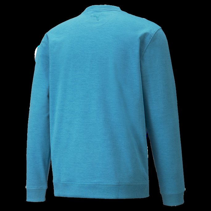 Puma På Tilbud X Arnold Palmer Rund Hals Herre Golf Genser Algier Blå Lyng