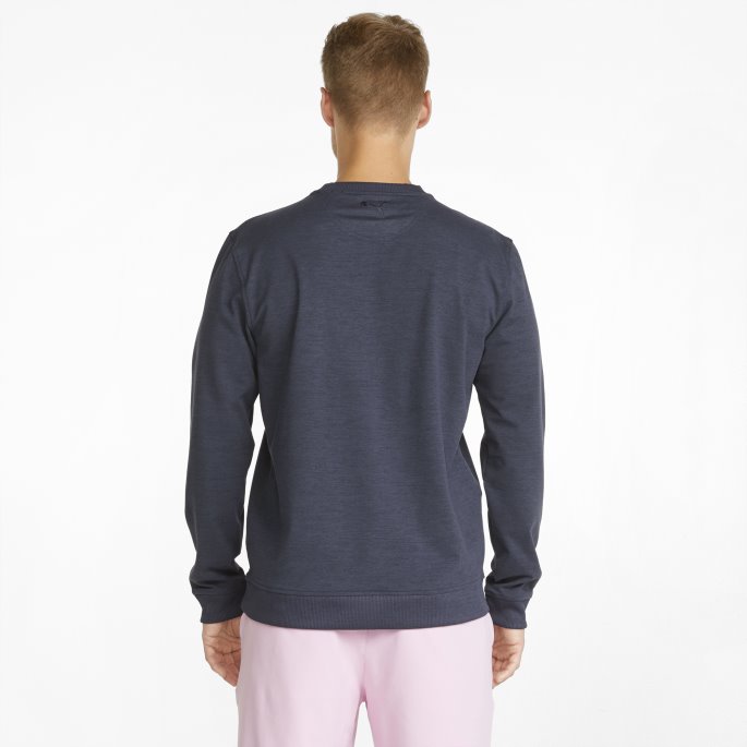 Marineblå Blazer Heather Puma På Tilbud X Arnold Palmer Golfgenser Herre Med Rund Hals