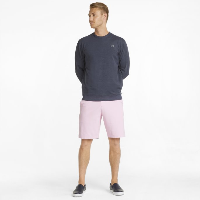 Marineblå Blazer Heather Puma På Tilbud X Arnold Palmer Golfgenser Herre Med Rund Hals