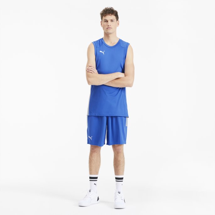 Basketball-drakt For Menn Sterk Blå Puma På Salg