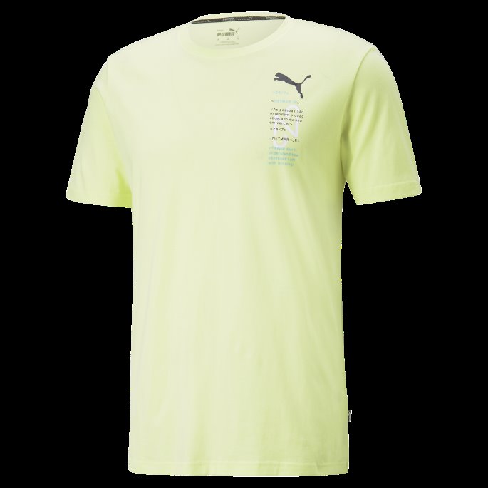 Puma På Tilbud Fresh Yellow Neymar Jr 24-7 Grafisk Fotball Tee Herre