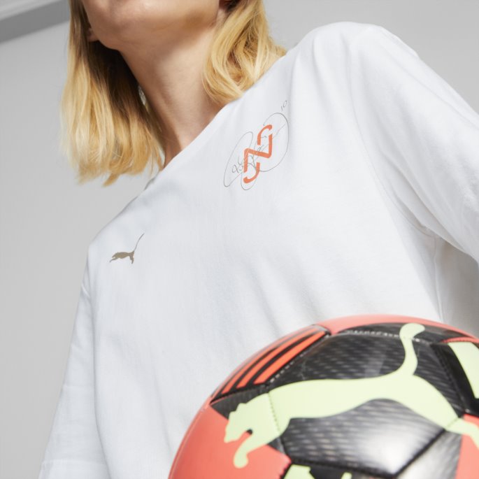 Hvit Puma På Salg Neymar Jr Dream Chaser Fotball T-skjorte Kvinner