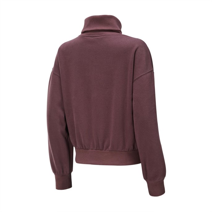 Puma På Tilbud X Aitana Cropped Turtleneck Sweatshirt Kvinner Støvete Plomme