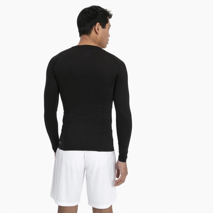 Svart Liga Baselayer Langermet Herre T-skjorte Puma På Salg