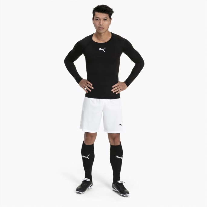Svart Liga Baselayer Langermet Herre T-skjorte Puma På Salg