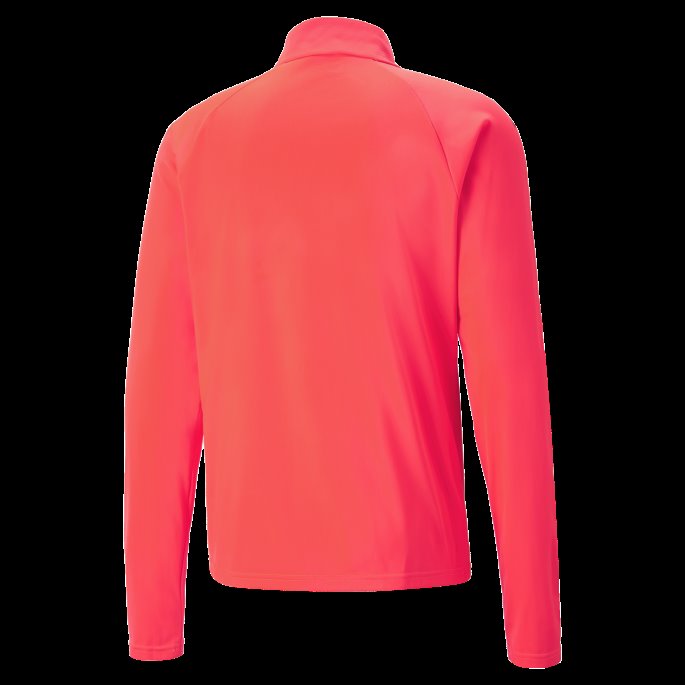 Brennende Korallsvart Puma På Salg Teamliga Quarter-zip Herrefotball Topp