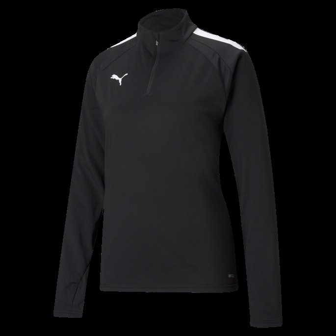 Svart-hvit Teamliga Quarter-zip Damefotball Topp Puma På Salg