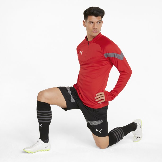 Rødrøkt Perle-sølv Lagfinaletrening Quarter-zip Herrefotball Puma På Salg