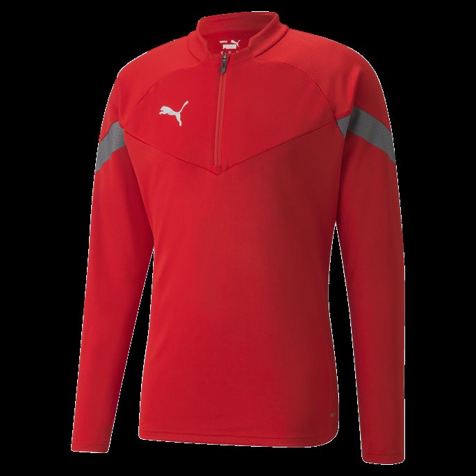 Rødrøkt Perle-sølv Lagfinaletrening Quarter-zip Herrefotball Puma På Salg