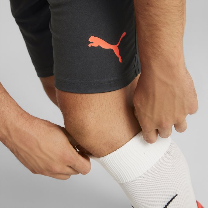 Puma På Tilbud Teamliga Trening Fotballshorts For Menn 2 Svart-glødende Koraller