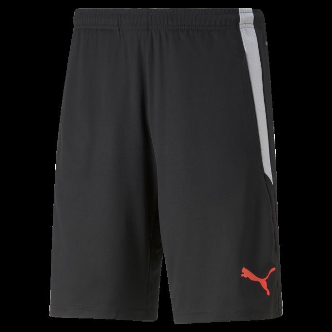 Puma På Tilbud Teamliga Trening Fotballshorts For Menn 2 Svart-glødende Koraller