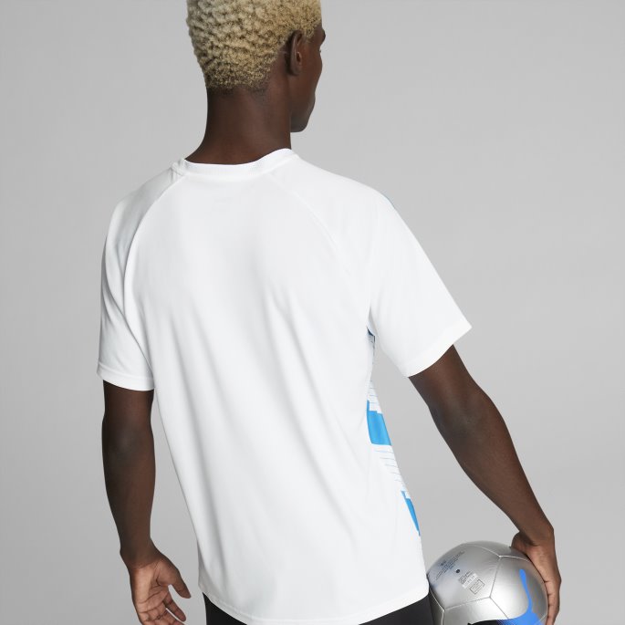 Puma På Salg Teamliga Grafisk Herretrøye White-ocean Dive