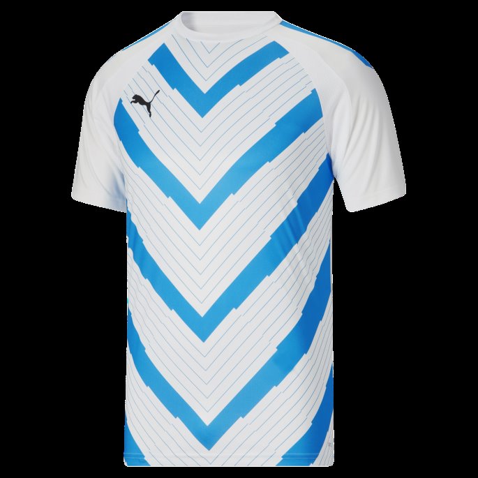 Puma På Salg Teamliga Grafisk Herretrøye White-ocean Dive
