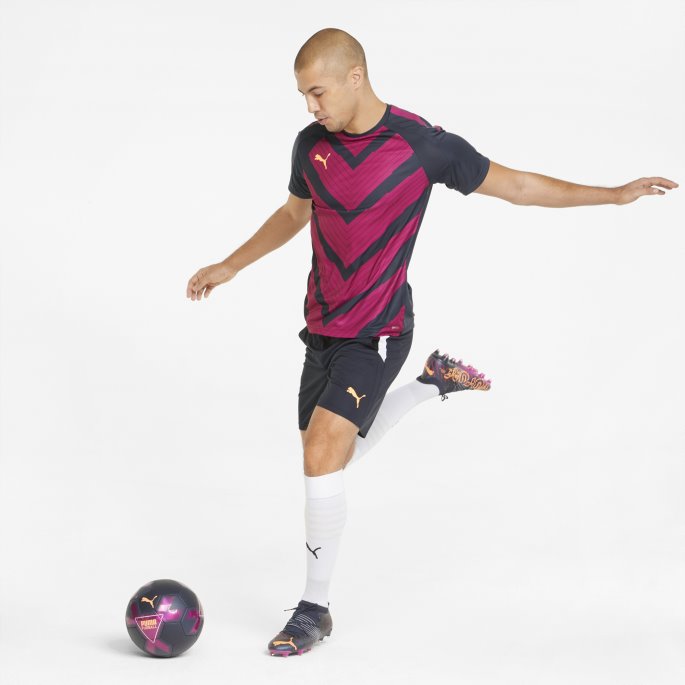 Puma På Tilbud Parisisk Natt-fuchsia-sitrus Teamliga Grafisk Herretrøye