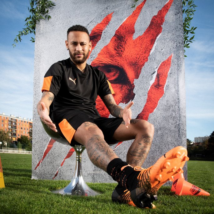 Puma På Salg Individuell Finale Fotballdrakt For Menn Svart-neon Sitrus