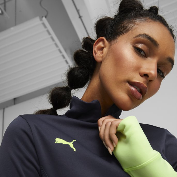 Puma På Tilbud Parisian Night-fizzy Light Individualliga Quarter-zip Fotball Topp Kvinner