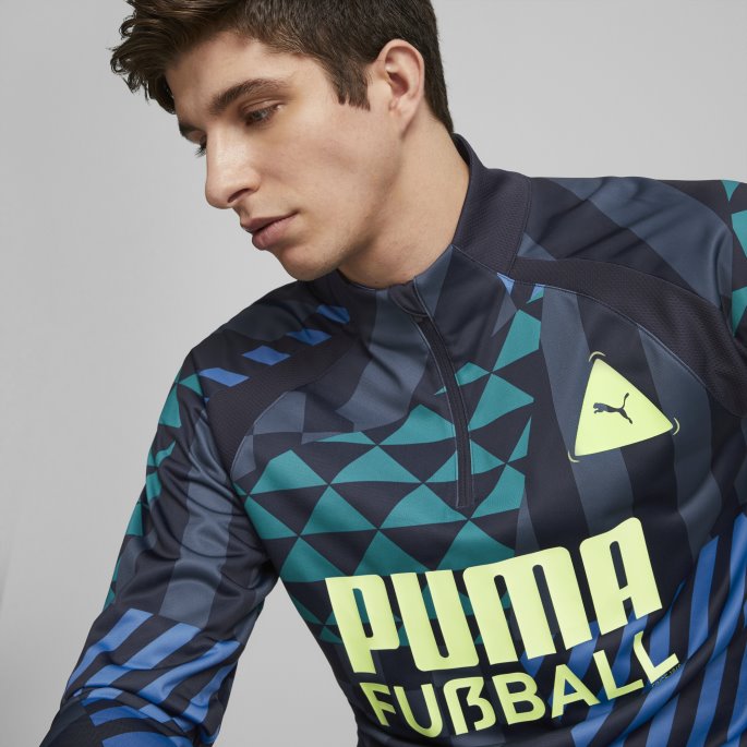 Puma På Tilbud Parisisk Natt-blå Glimmer Fu Ball Park Fotball Topp Menn