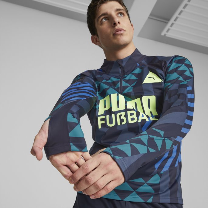 Puma På Tilbud Parisisk Natt-blå Glimmer Fu Ball Park Fotball Topp Menn