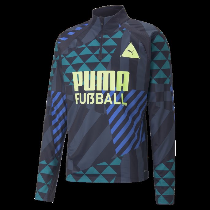 Puma På Tilbud Parisisk Natt-blå Glimmer Fu Ball Park Fotball Topp Menn