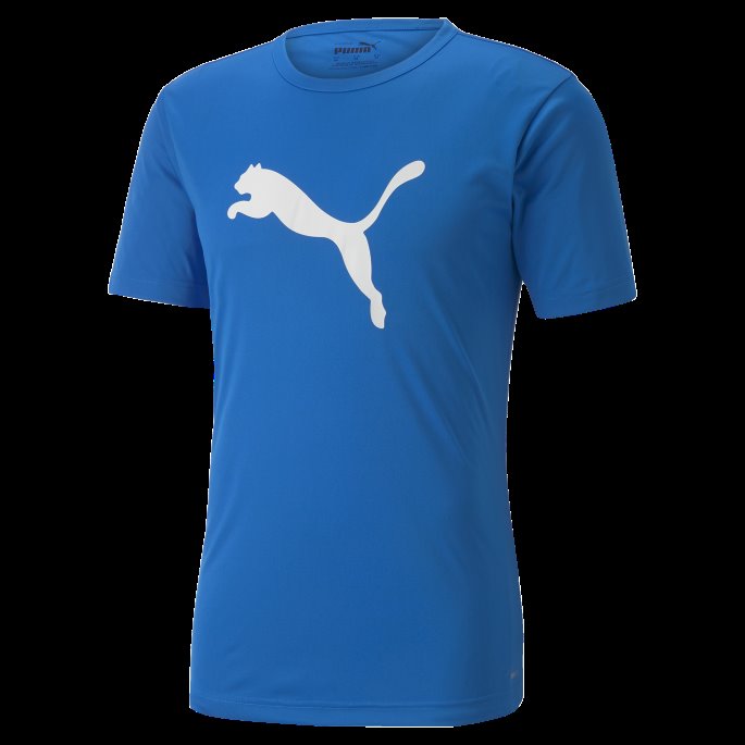 Individualrise Fotball Logo Tee Menn Elektrisk Blå Lemonade-peacoat Puma På Salg