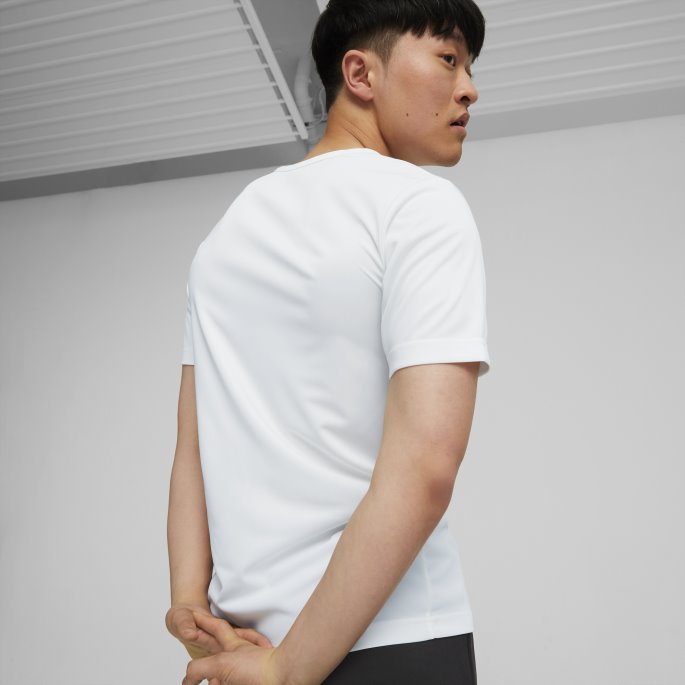 Puma På Salg Individualrise Fotball Logo T-skjorte Menn Hvit-svart