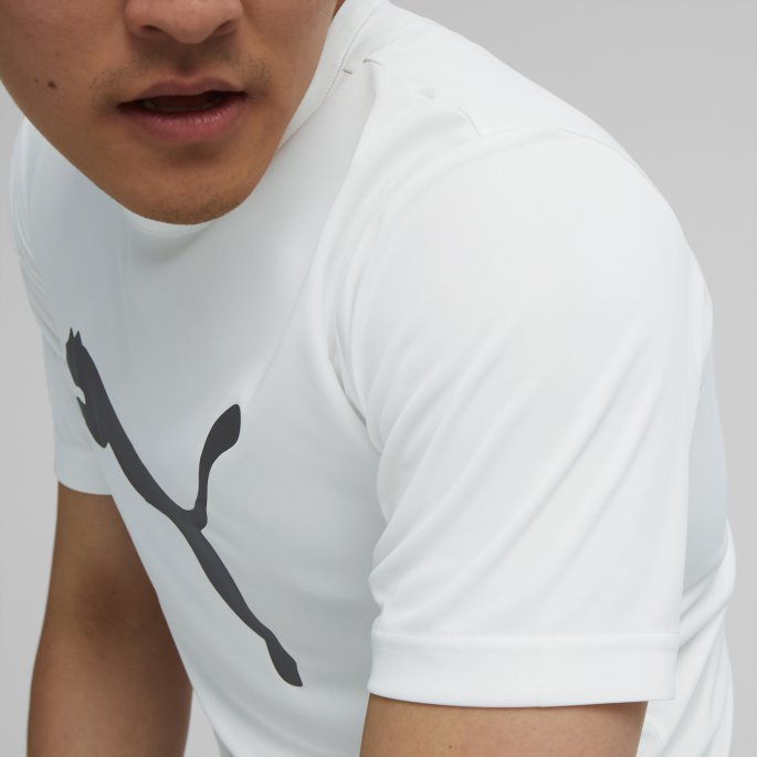 Puma På Salg Individualrise Fotball Logo T-skjorte Menn Hvit-svart