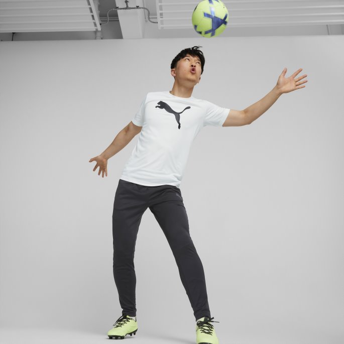 Puma På Salg Individualrise Fotball Logo T-skjorte Menn Hvit-svart